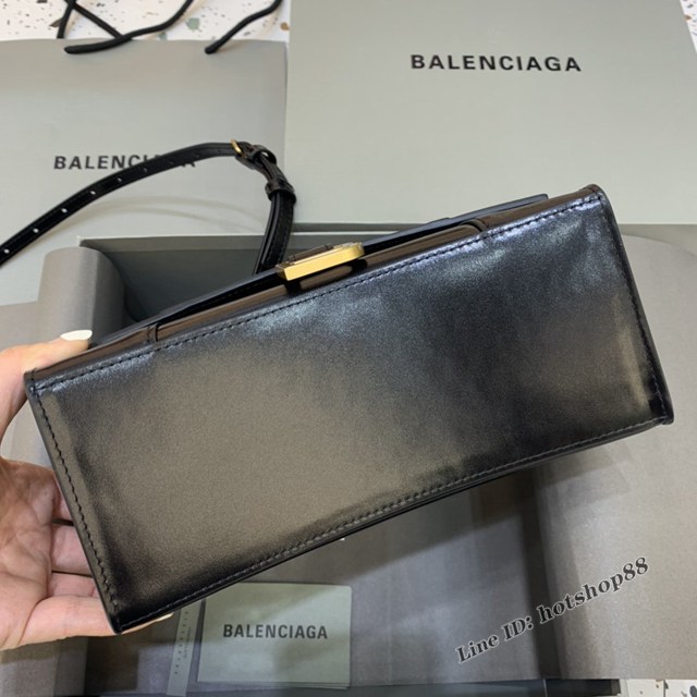 Balenciaga專櫃新款小號手提肩背女包原單沙漏包 巴黎世家鱷魚綠色綠扣沙漏包 fyj1393